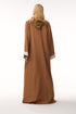 Rafaela Linen Kaftan / Brown & Ivory